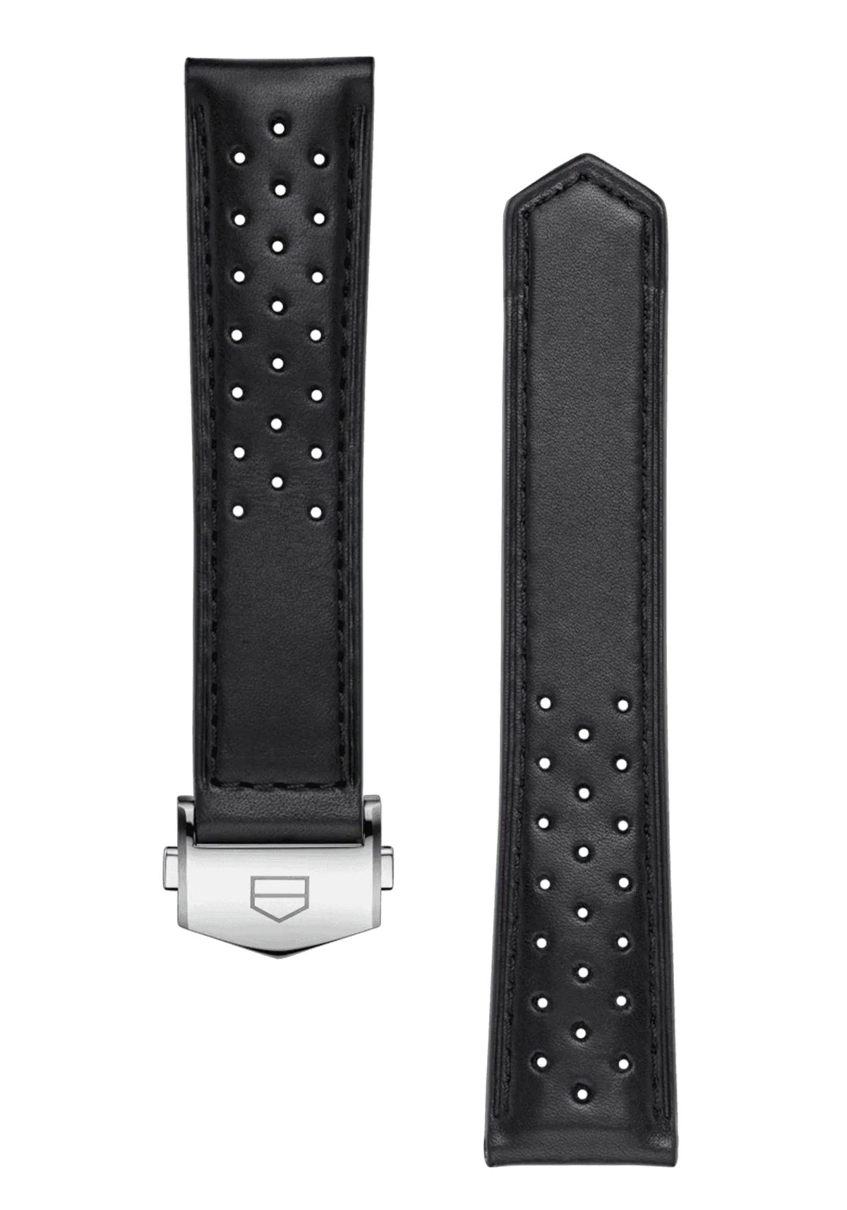 Carrera 39MM Black Perforated Leather Strap - OM Luxury